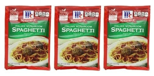McCormick Italian Mushroom Spaghetti Sauce Mix 3 Packet Pack