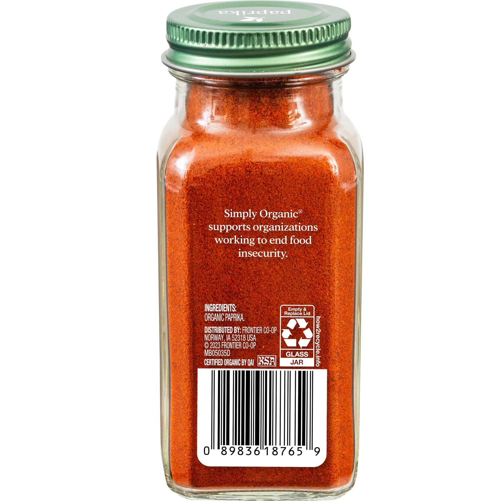 Simply Organic, Paprika Ground Certified 2.96 Ounce (Pack of 1), No Color