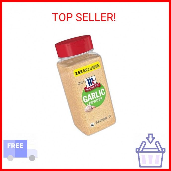 McCormick Garlic Powder, Non GMO, Made from Fresh, Whole Garlic Cloves, For Brin