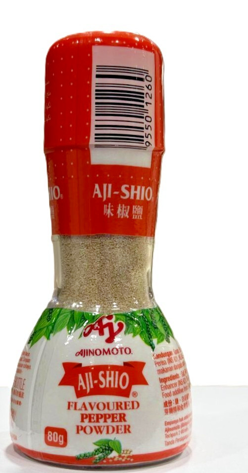 Aji-Shio Ajinomoto Flavoured Ground White Pepper Powder 80g – 6 Packs