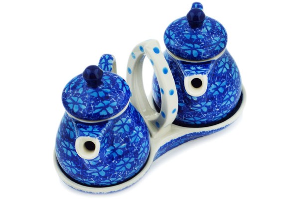 Polish Pottery Seasoning Set 6″ Deep Into The Blue Sea-Artisanimports|10561