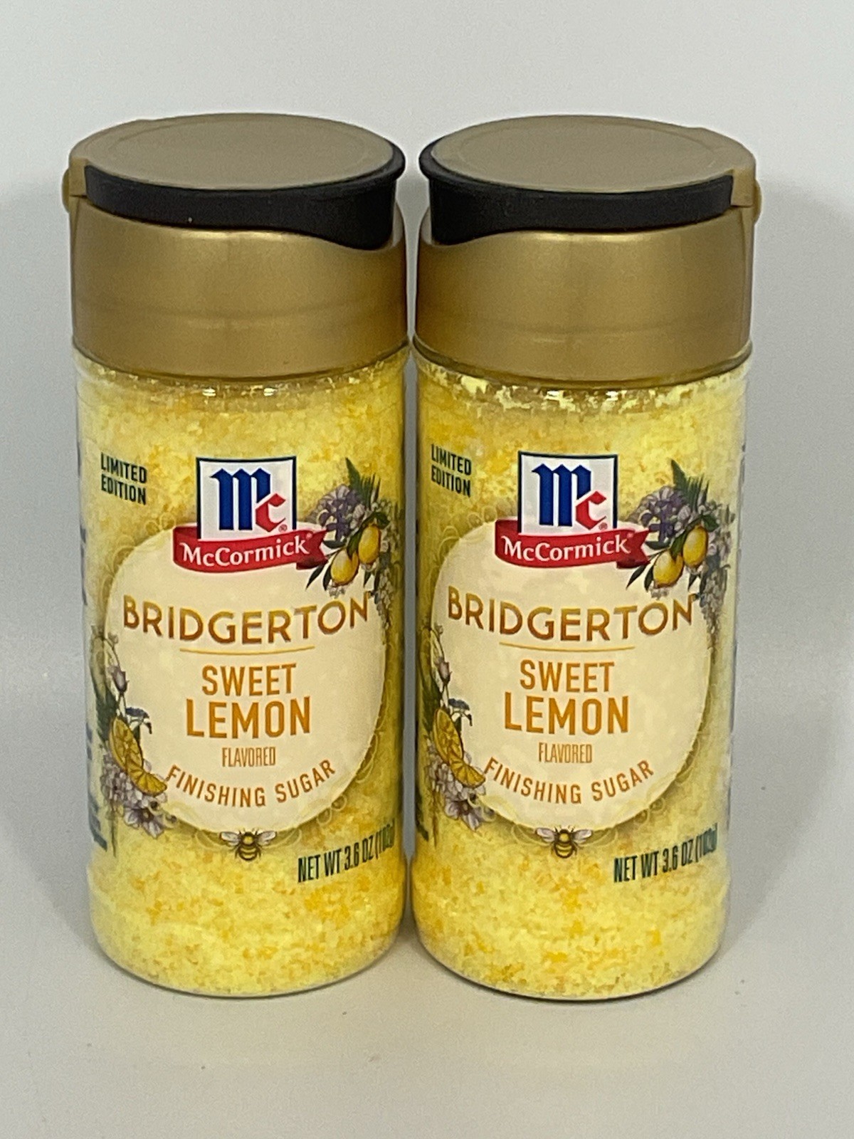 McCormick Bridgerton Finishing Sugar Sweet Lemon (Lot Of 2)