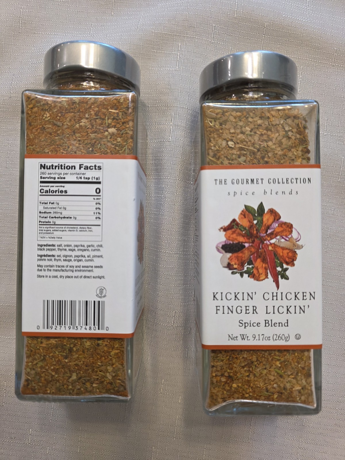 (NEW》2-PK Gourmet Collection Kickin’ Chicken Finger Lickin’ Spice Blends 9.17oz