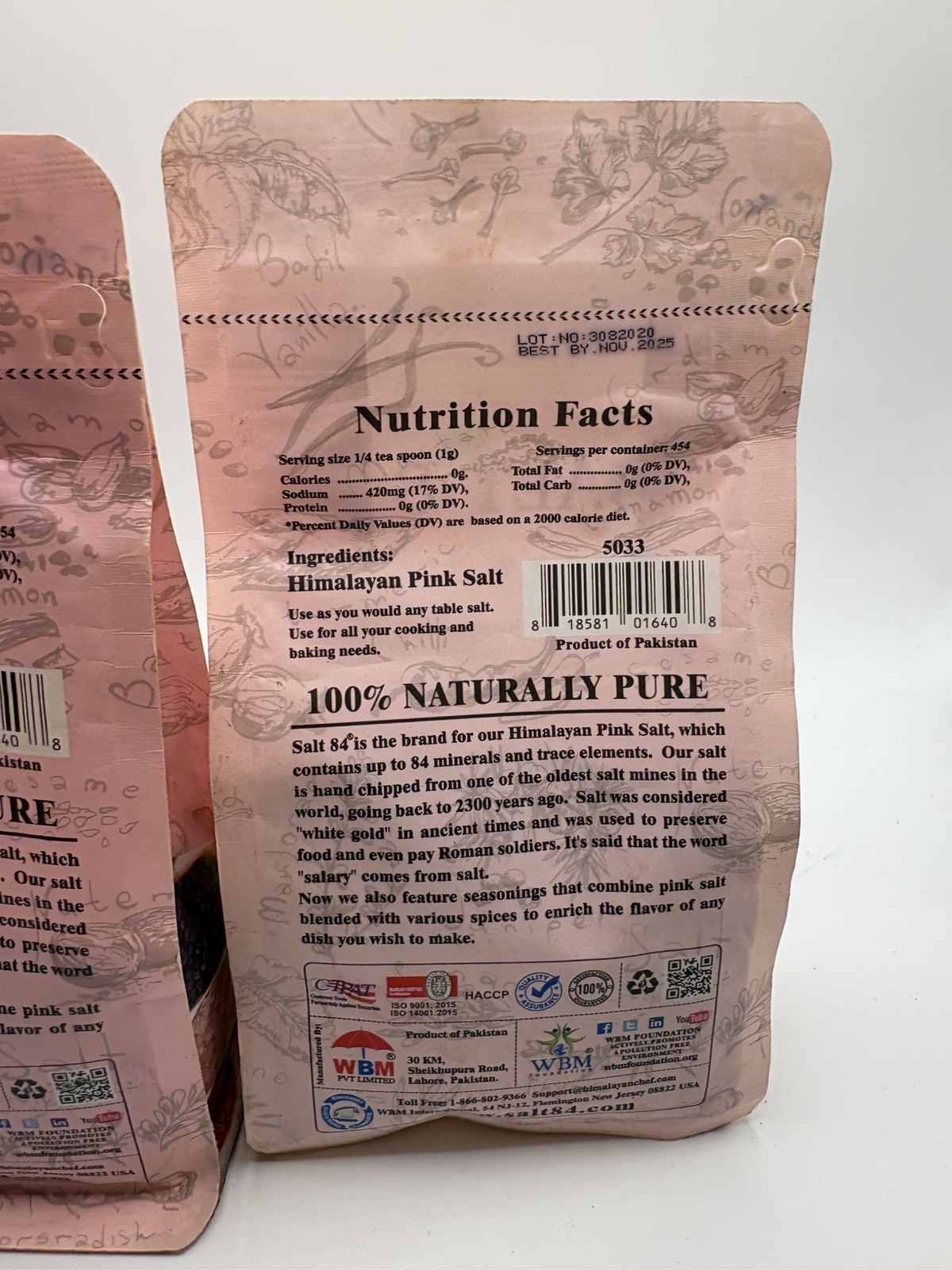 Himalayan Chef Pink Salt, Fine Grain, 1 lb – SALT 84 lot of 2