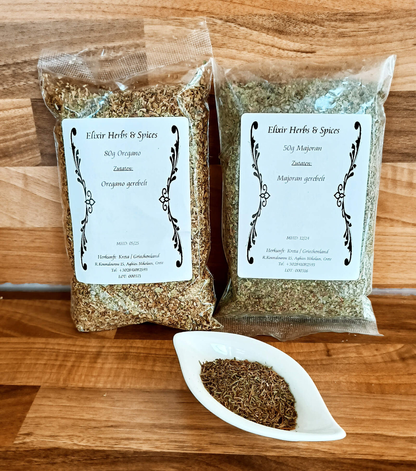 Greek Spice Set 80G Oregano And 50G Marjoram From Elixir Herbs 130G #59
