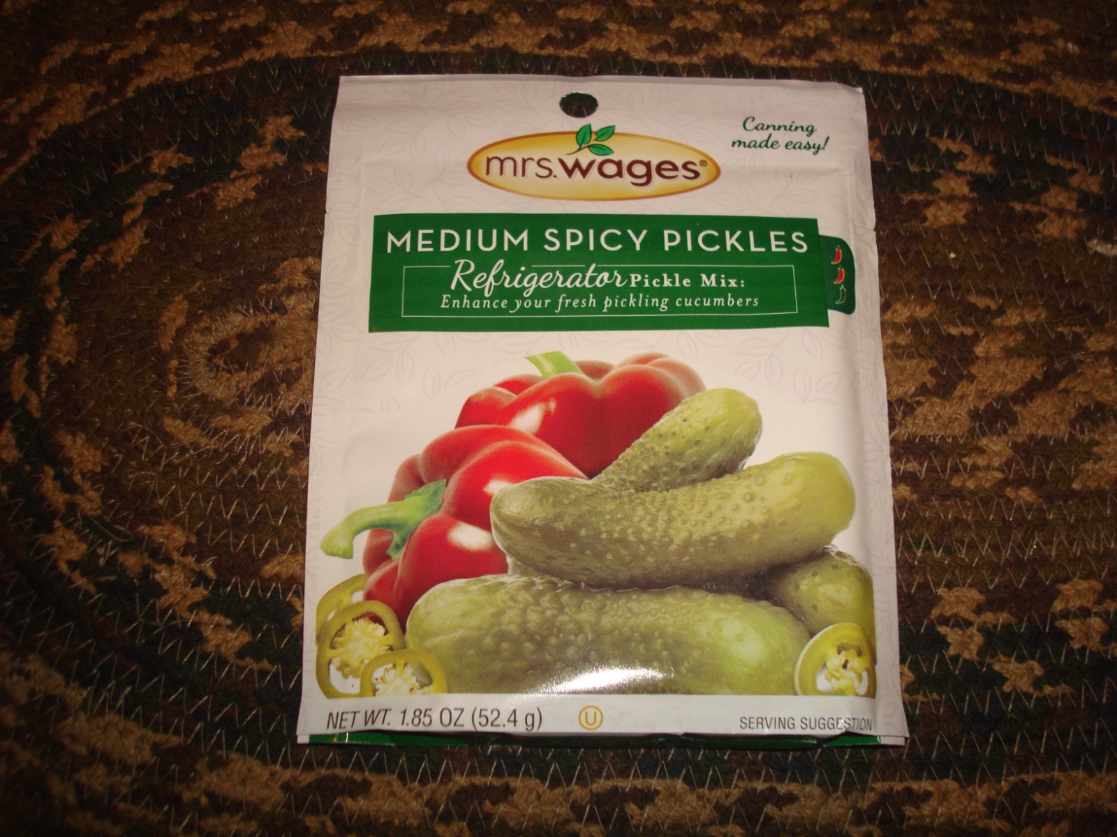 Mrs. Wages Refrigerator Seasoning Mix – Medium Spicy Pickles – One 1.85 oz Pack