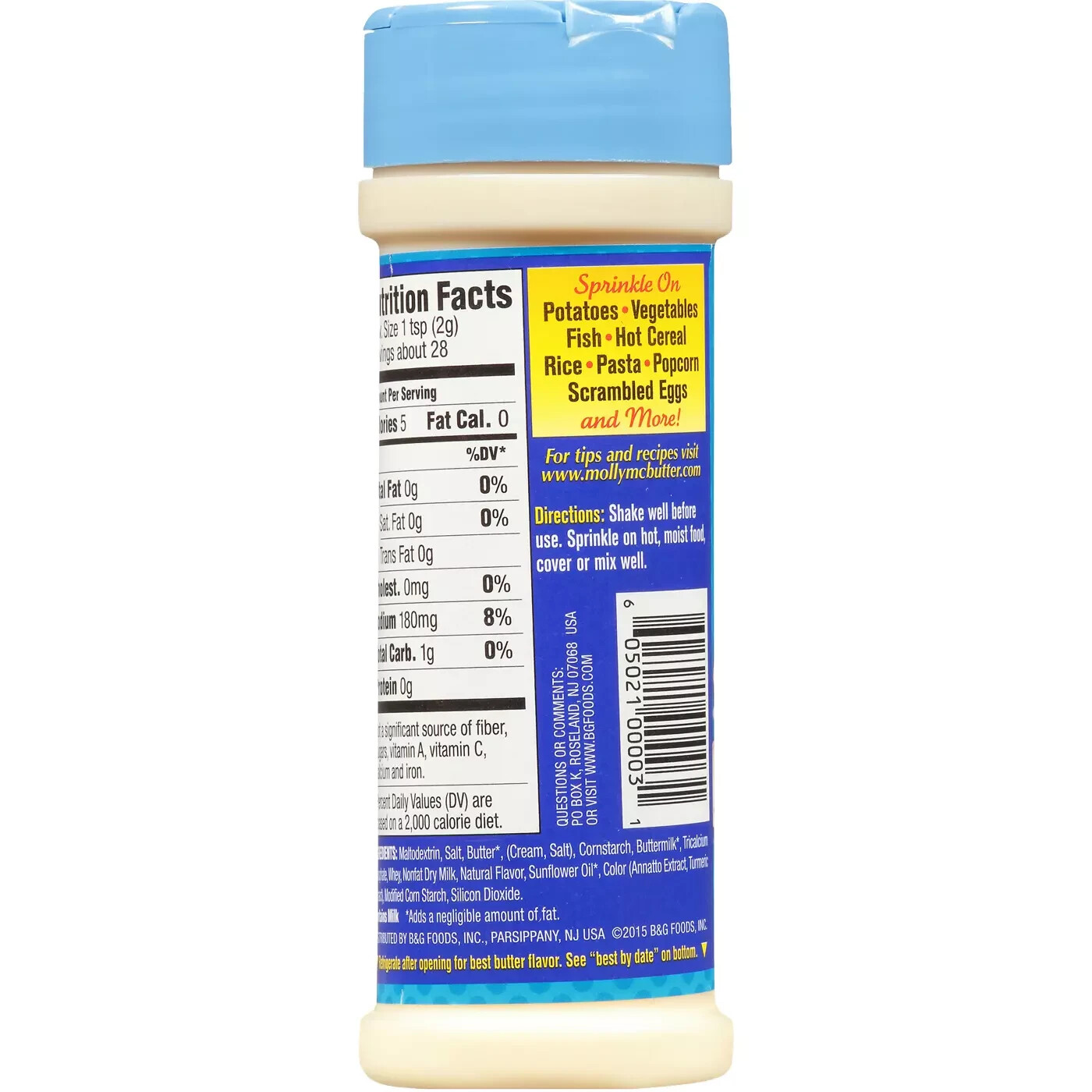 Molly McButter Natural Butter Flavor Sprinkles 2 oz (PACK OF 5)