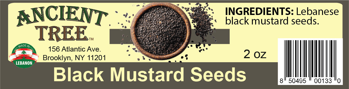 Ancient Tree Premium Black Mustard Seeds – 2 oz – Imported from Lebanon