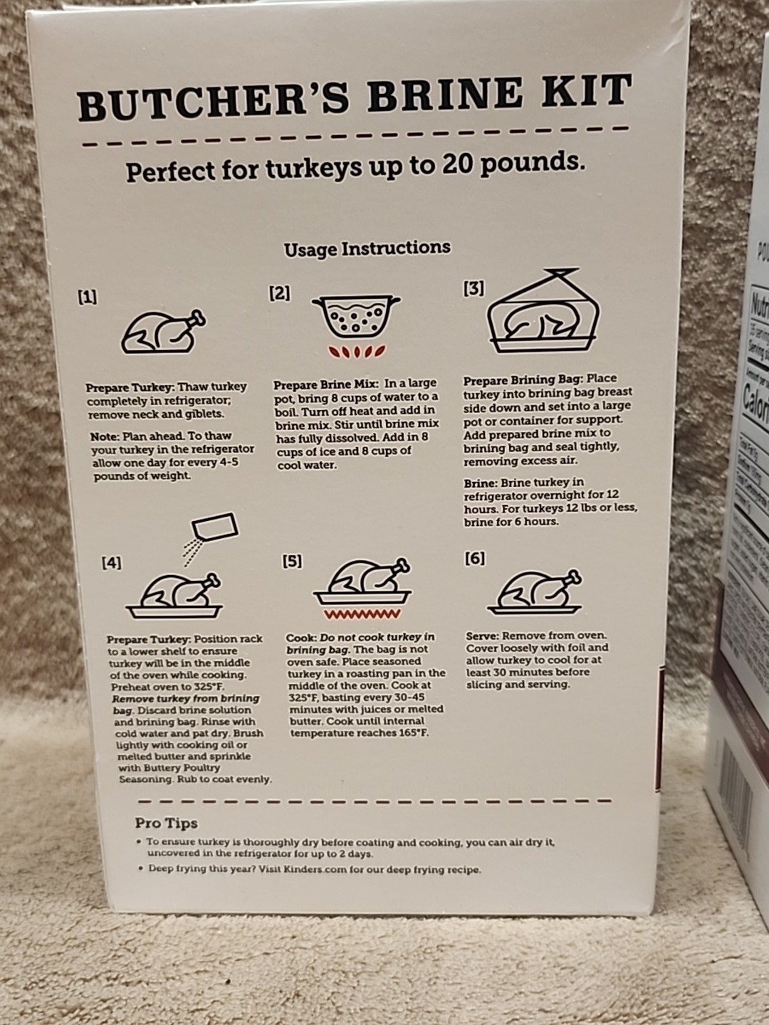 Lot of 2: Kinders Butchers Brine Kit 11.25 oz Juicy Flavorful Turkey and Poultry