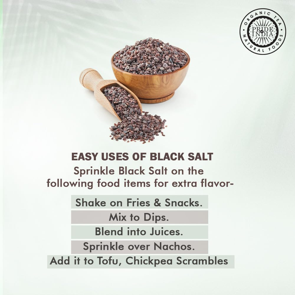 Pride of India – Himalayan Black Salt – Coarse Grind, 1 Pound (16Oz) Jar – Kala