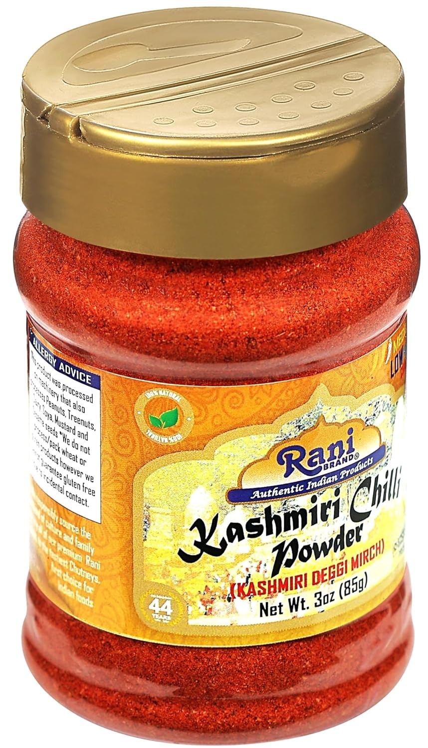 Chilli Powder Deggi Mirch, Low Heat Ground Indian Spice 85g PET Jar ~ All Nat…