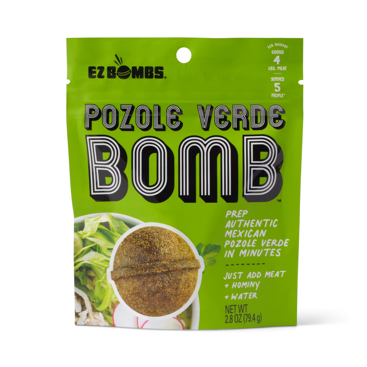 EZ Bombs Pozole Verde Bomb Seasoning, Single Bomb Pack