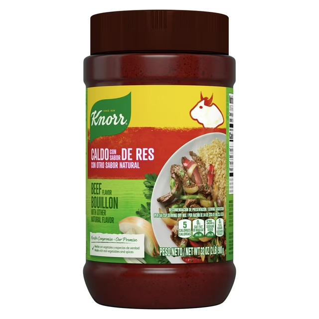 Knorr shelf-Stable granulated Beef Bouillon seasoning, 2.0 lb Jar……