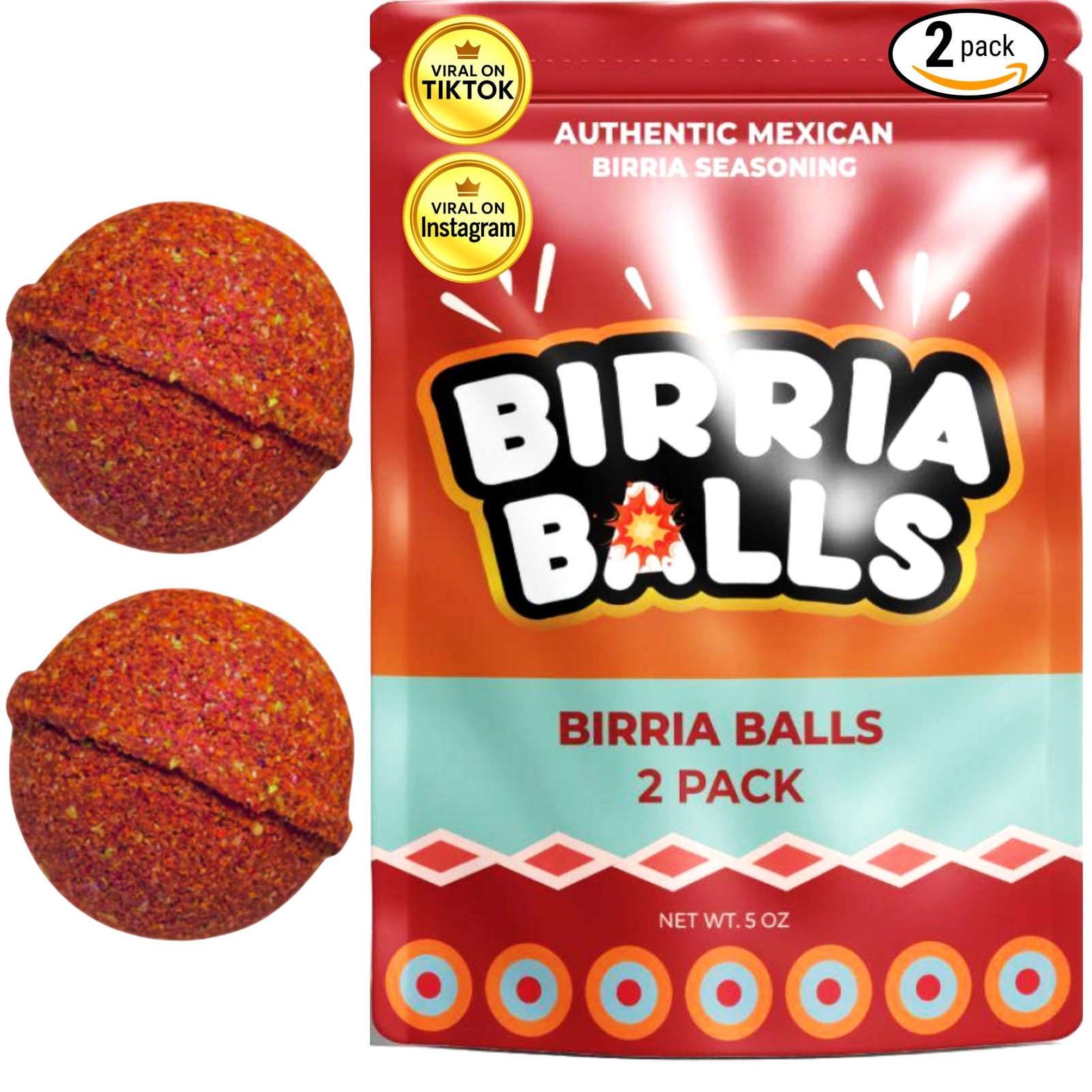 Birria Balls Value Pack Mexican Seasoning Taco Stew Spice Mix 2 Pack