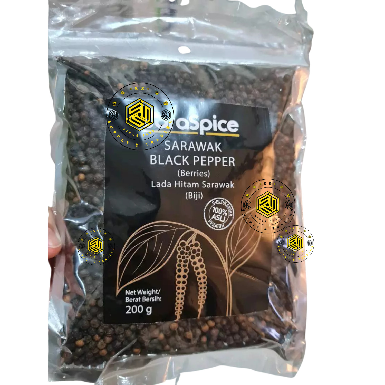 2X Saraspice Pure White Pepper Peppercorn Sarawak Spice/Berry 200g Free Shipping