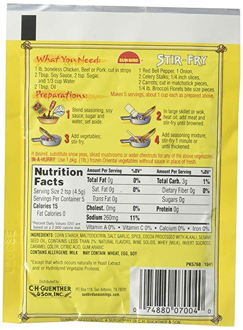 Sun Bird Stir Fry Mix, 0.75 oz