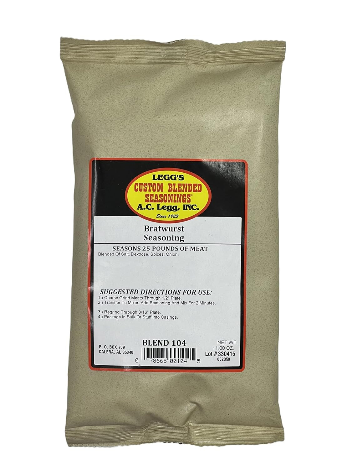 Bratwurst Seasoning