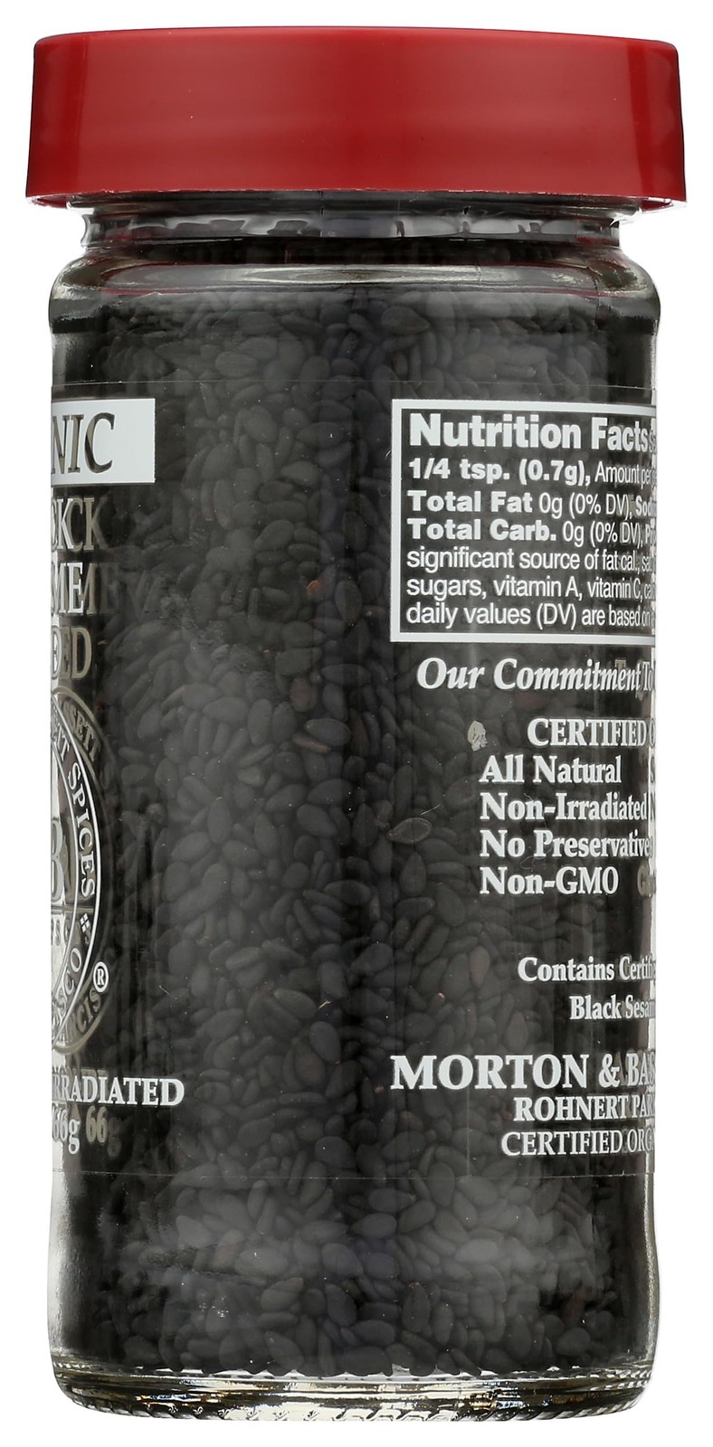 & Organic Black Sesame Seeds For Baking Salt 2.3 Oz Jar