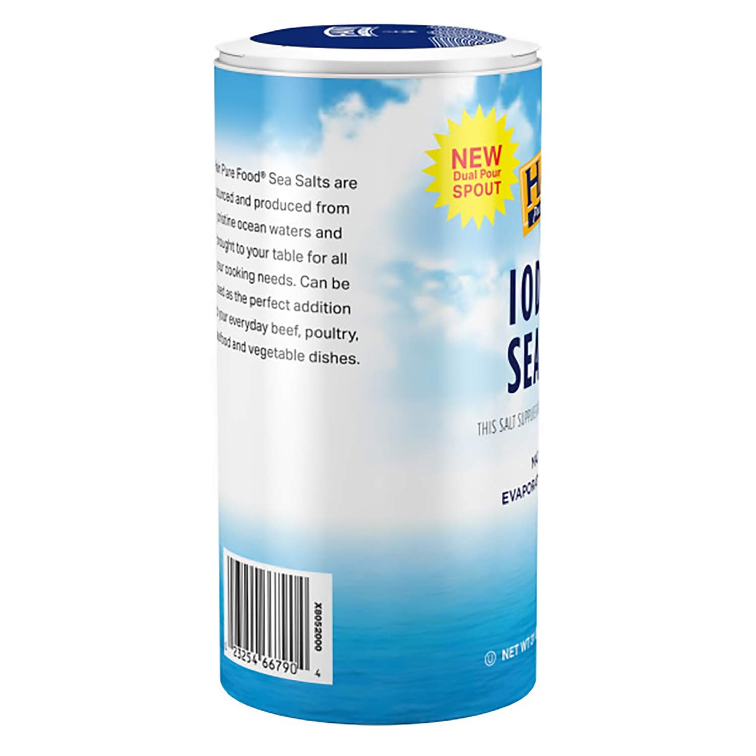 Hain Pure Foods Iodized Sea Salt, 21 Oz (Select Pack)