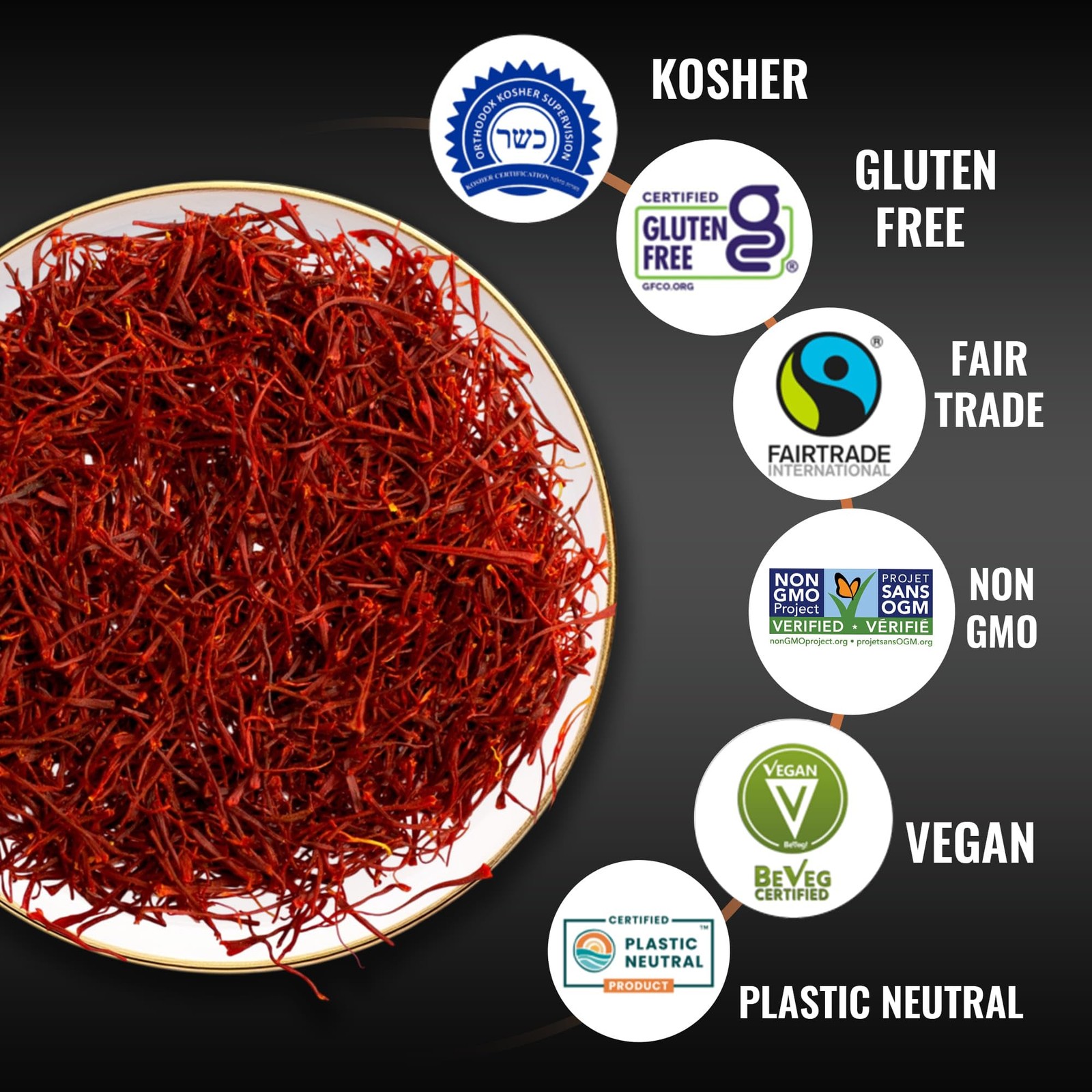 5Senses Kashmir Mongra Saffron | Azafran | Magnum Opus | Premium (0.035oz/1g)