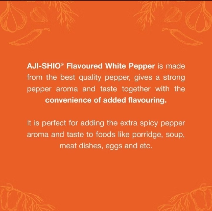 20 Packs x 80g AJI-SHIO Flavoured White Pepper Refill Premium Seasoning Halal