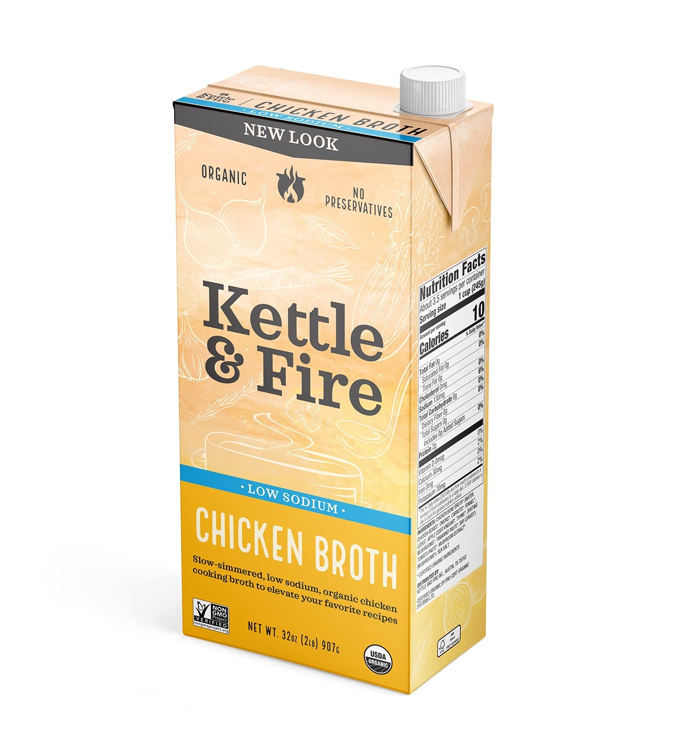 Kettle And Fire Broth Chkn Cookng Ls 32 OZ