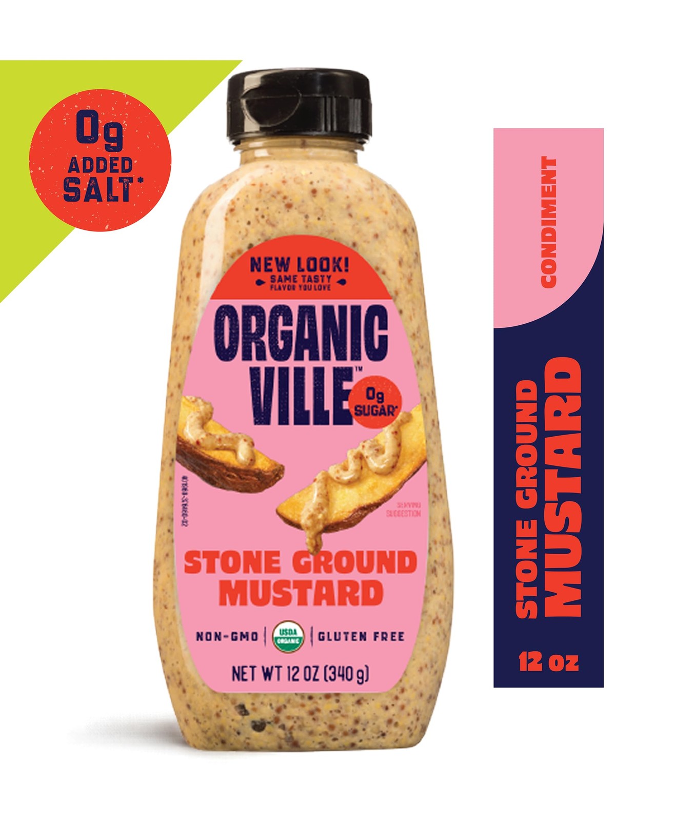 Organicville Stone Ground Mustard – Organic Mustard, 0g Added Sugar, Mustard …
