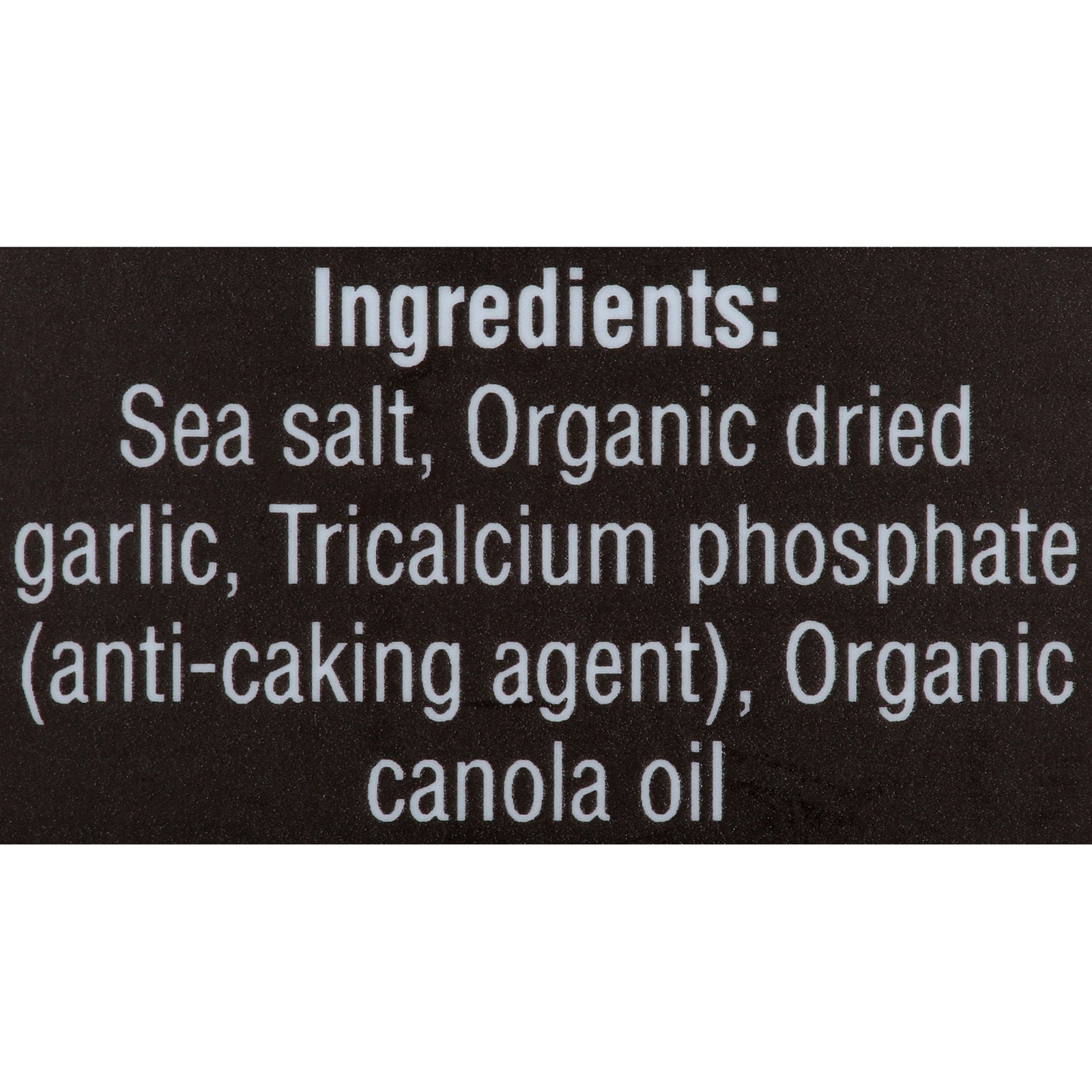 Gourmet Organic Garlic Salt Jar 4.9 oz Spice Shaker for Seasoning Food