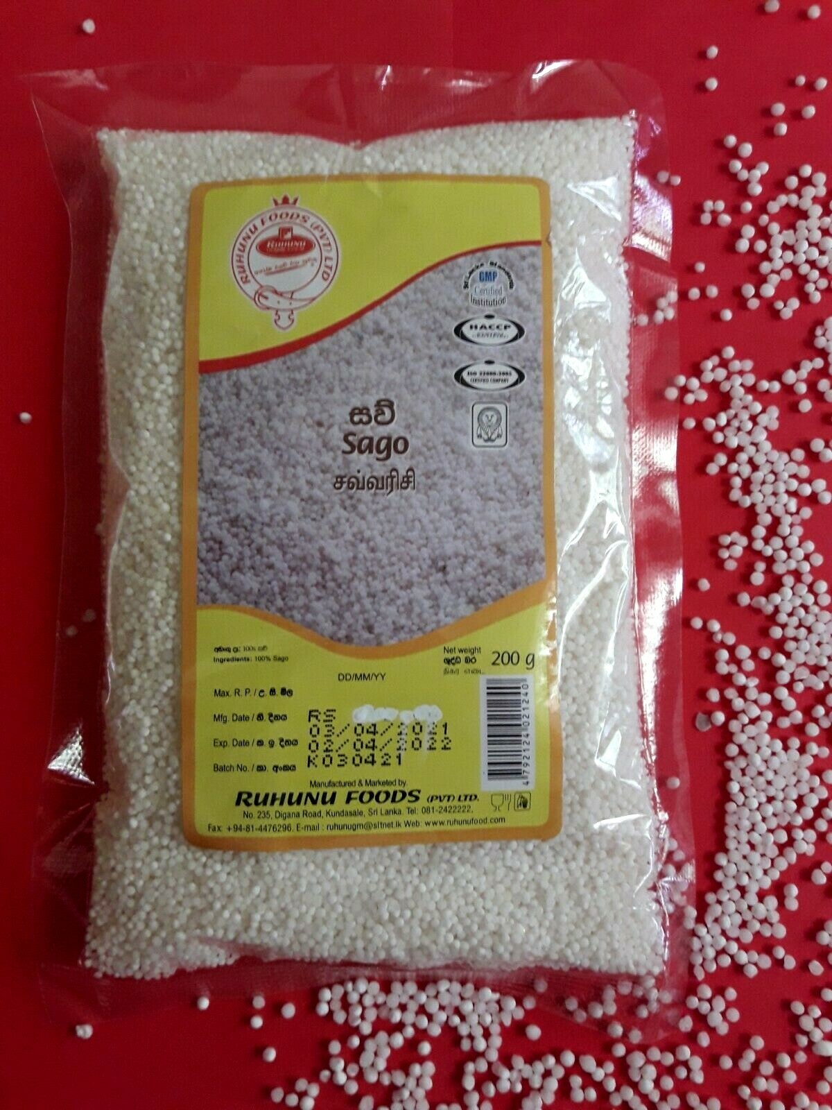 Ceylon Organic Sago Seeds Natural Cereal Herbal And Energy Booster (200 g)