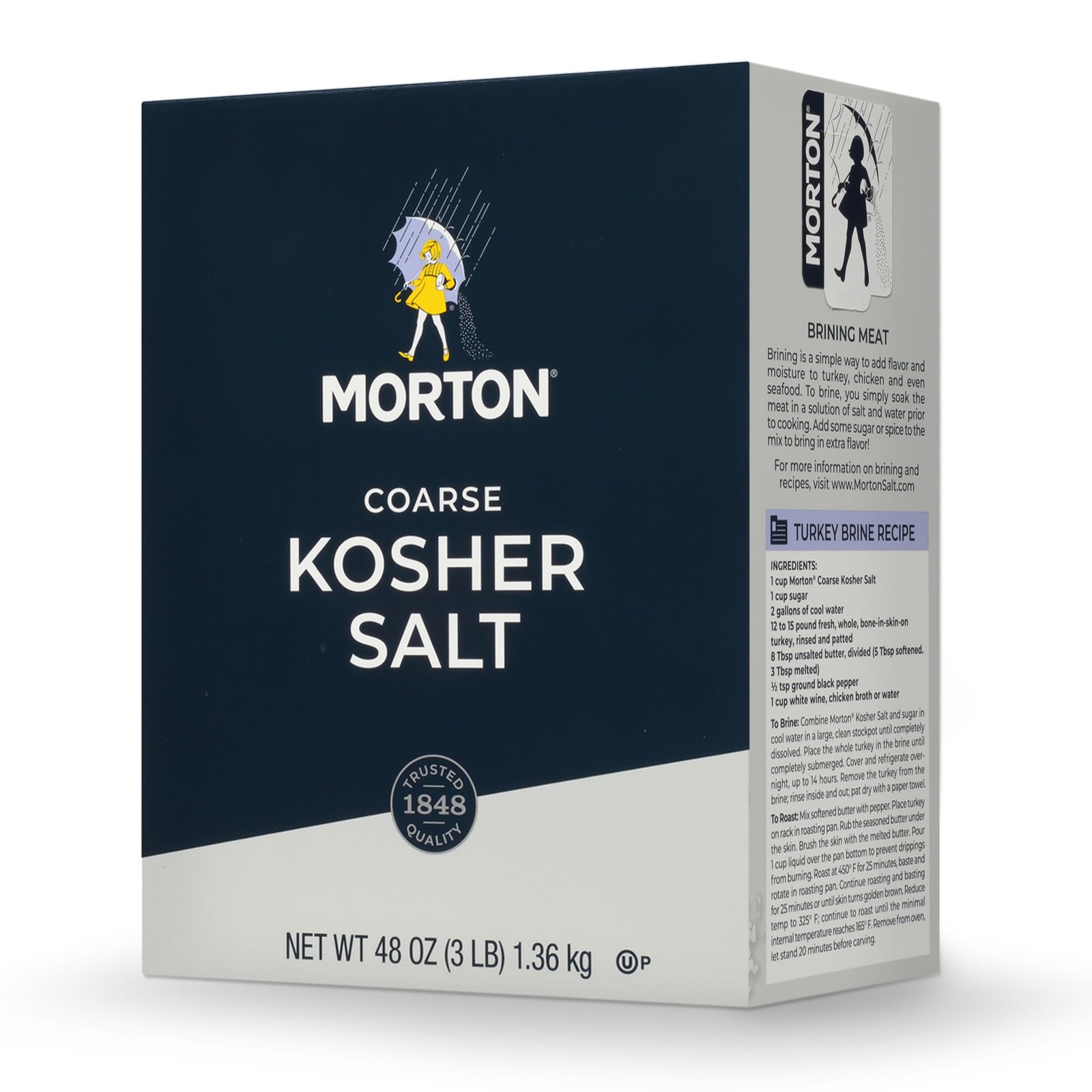 Morton, Salt Kosher, 48 Ounce 48 (Pack of 1)