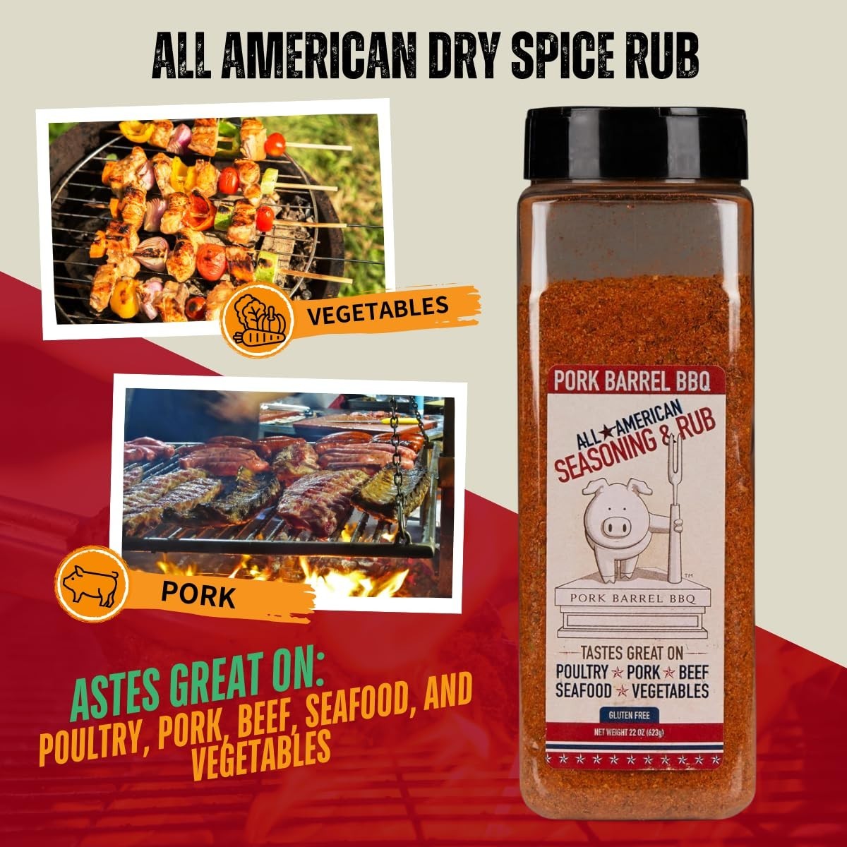 Versatile 22oz BBQ Seasoning Rub – Sugar-Free & Gluten-Free for All Meats