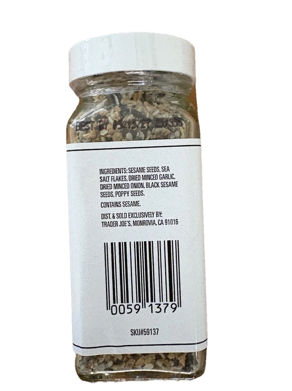 Trader Joe’s EVERYTHING but the BAGEL SESAME Seasoning Blend – 2.3 oz. 1 Pack