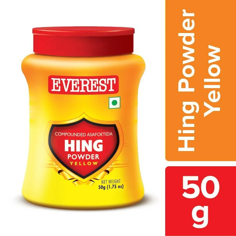 3 x Everest Hing Compounded Asafoetida Powder Yellow 50 grams edible Hing Heeng