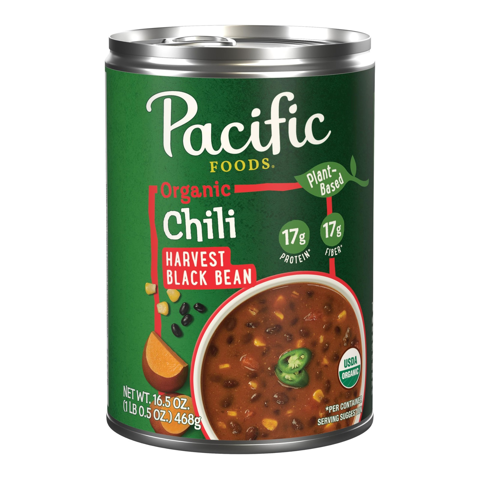Pacific Foods Organic Harvest Black Bean 16.5 Ounce (Pack of 1),