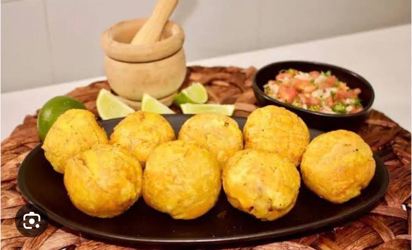 Marranitas Vallunas Colombian Plantain & Pork Bites with Aji Sauce