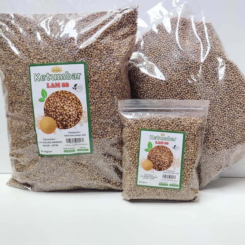Coriander seeds whole ketumbar hitam premium spice 1kg bulk