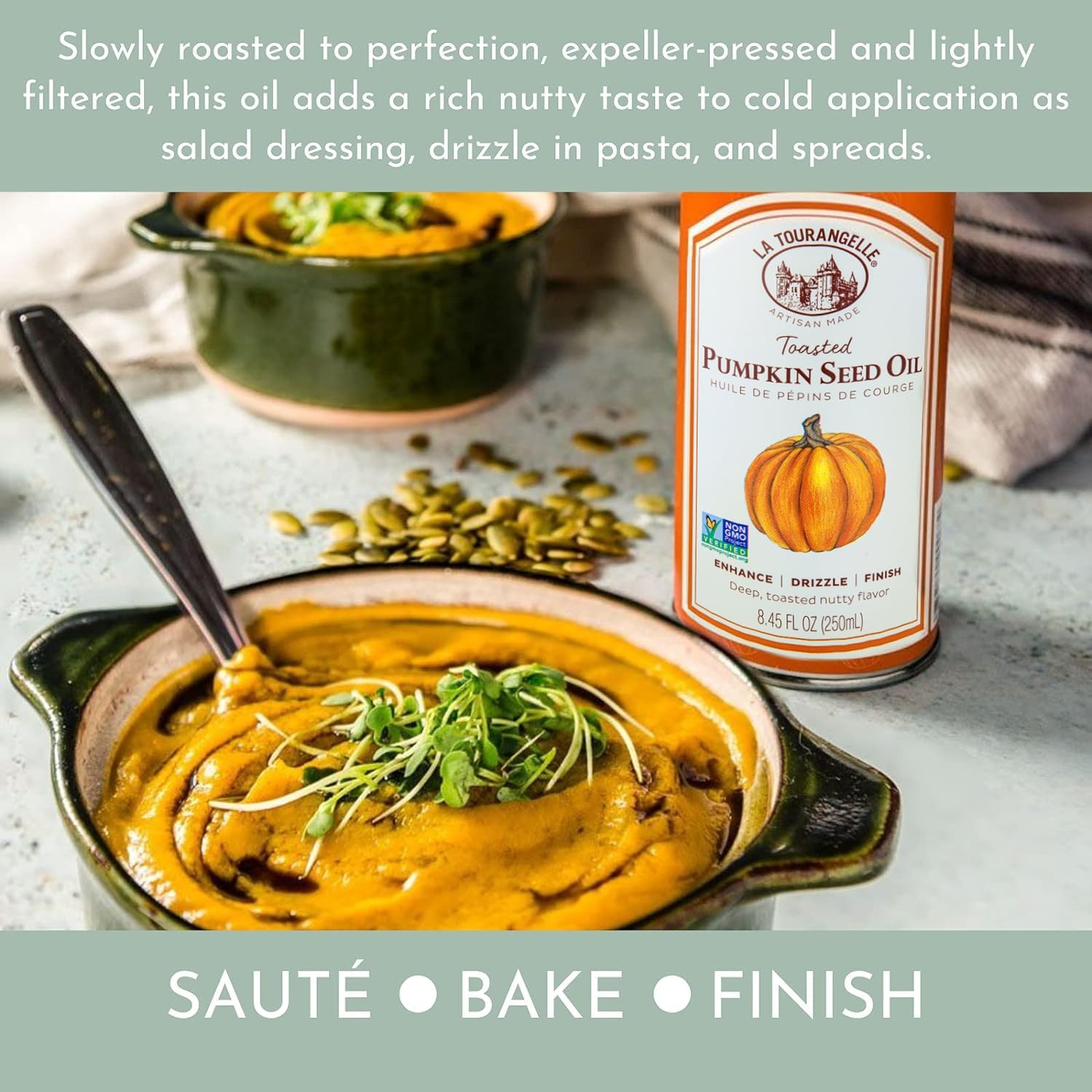 La Tourangelle, Toasted Pumpkin Seed Oil, Great for Cooking, Salad Dressings,…
