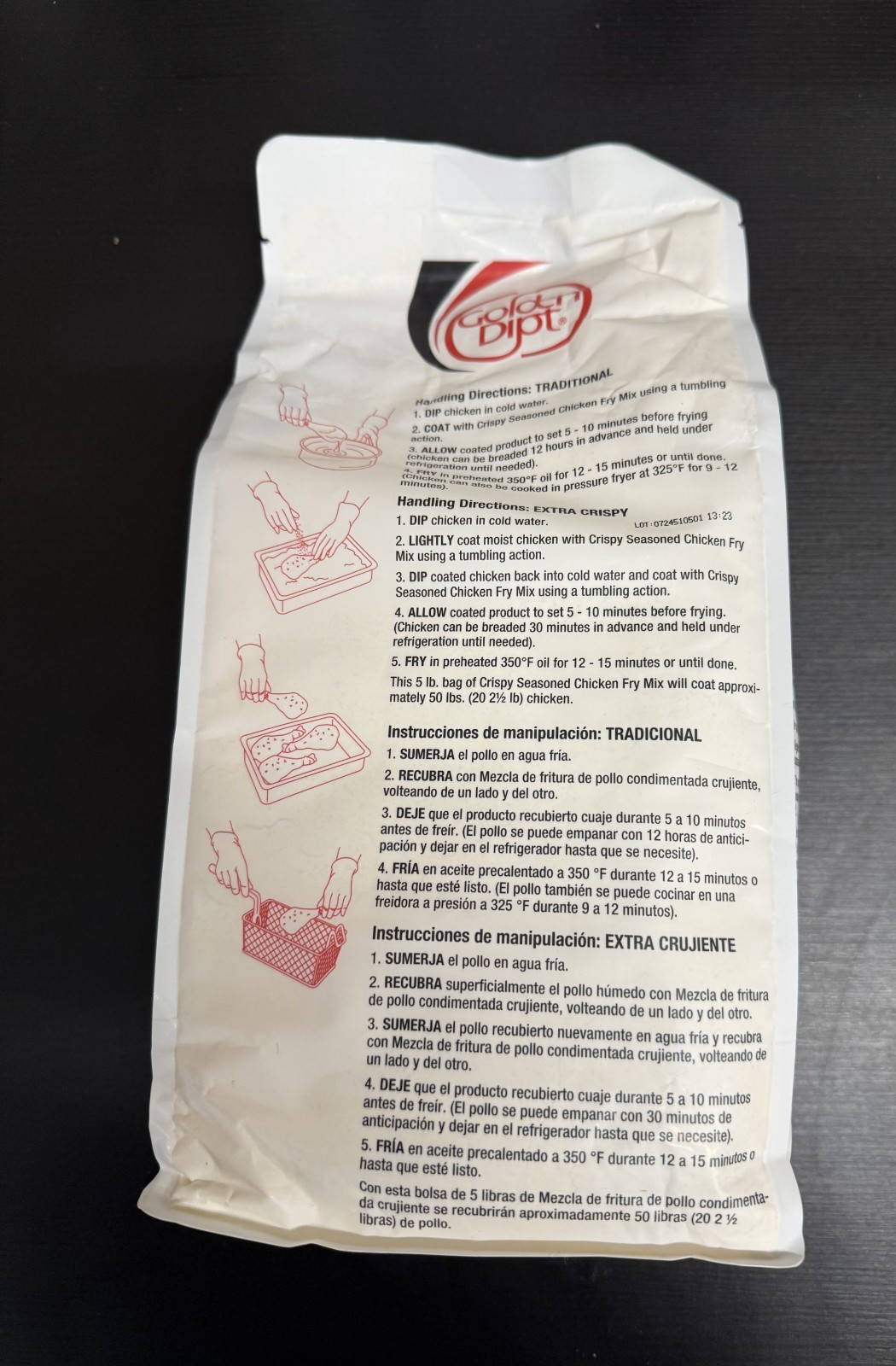 Golden Dipt Crispy Seasoned Chicken Fry Mix 5 lb Simple Coat And Fry Convenience