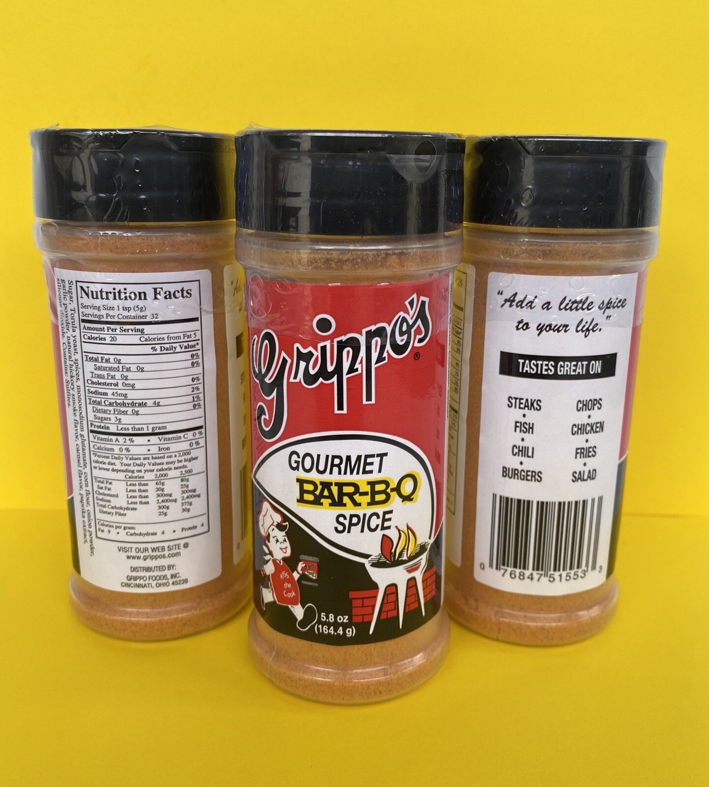 Grippo’s Gourmet Bar-B-Q Spice (1) 5.8 oz Shaker Bottle
