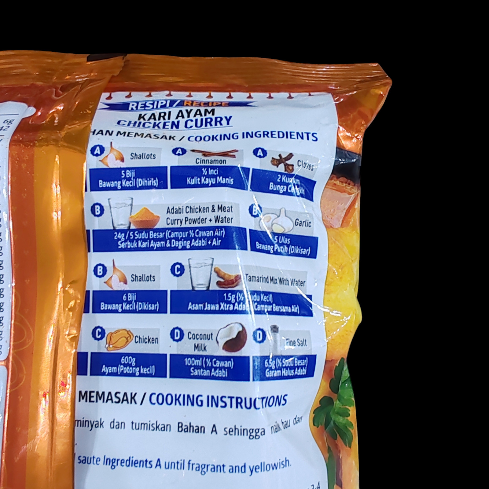 Curry Powder Malaysian’s, Combination Savory, Spices Chicken Conserve in 9 Packs