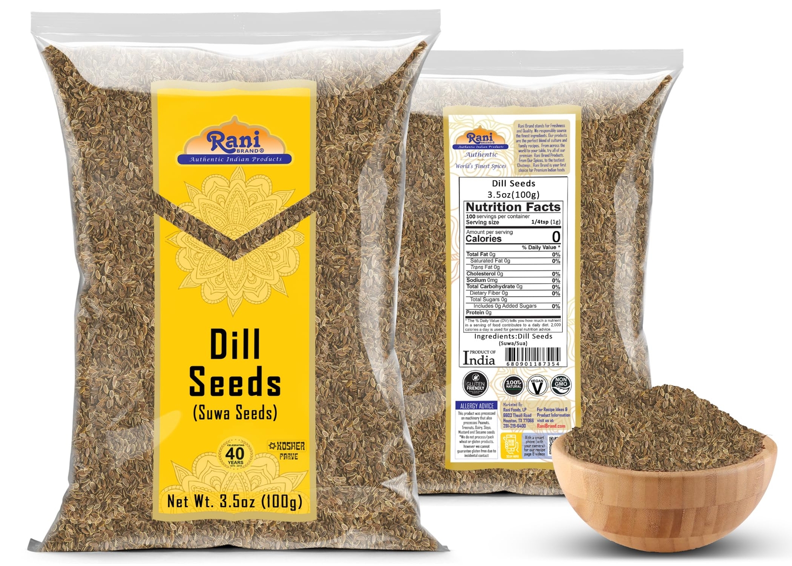 Rani Dill Seeds (Suwa / Sua) Whole, Spice 3.5oz (100g)