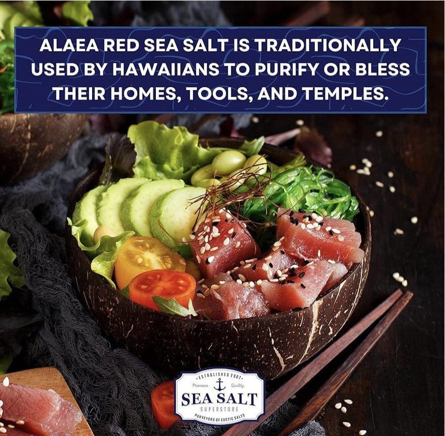 ❤️ Alaea Red Sea Salt Coarse Crystal Red Hawaiian Salt Add Color to Dish 5 oz