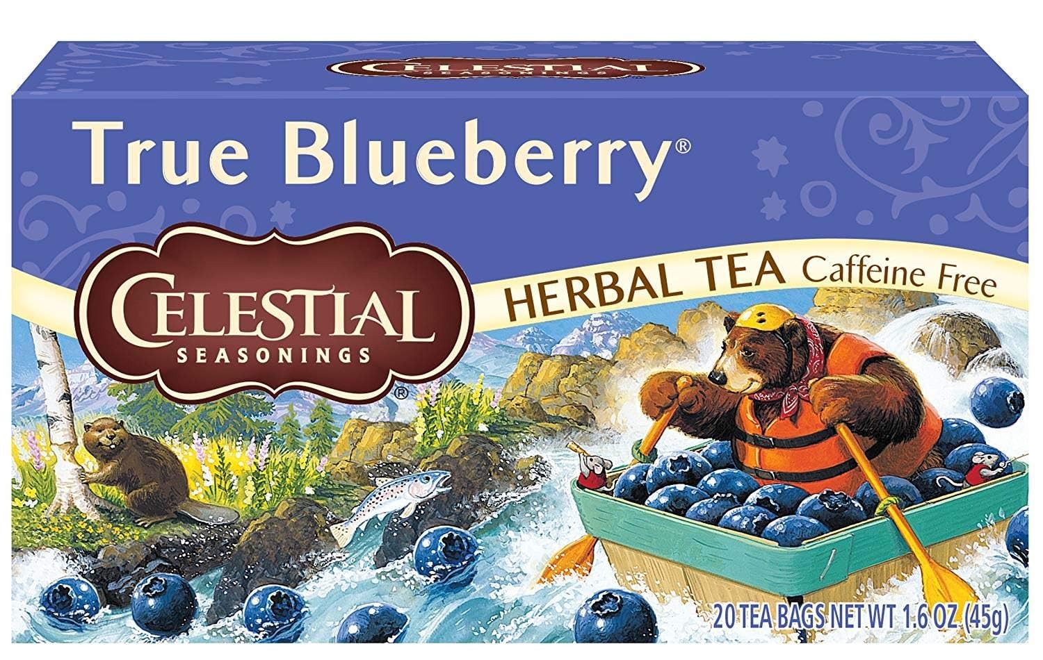 Celestial Seasonings Herb Tea True Blueberry 20 Bag 20 Count (Pack of 2)