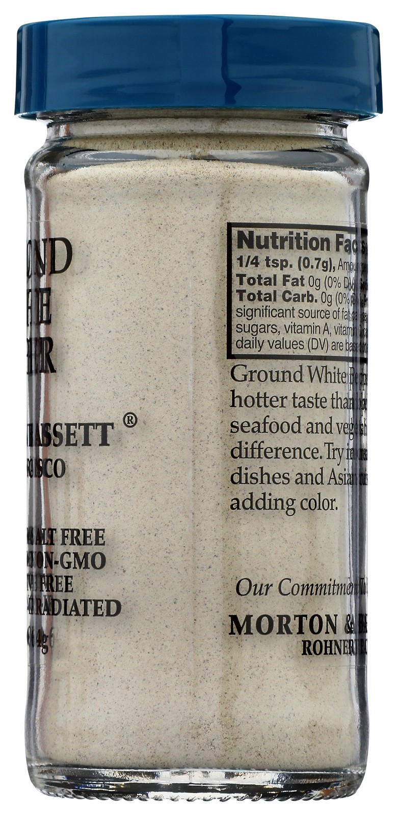 Morton & Bassett Ground White Pepper Spice 2.3 Ounce Seasoning Oz 3 Pack