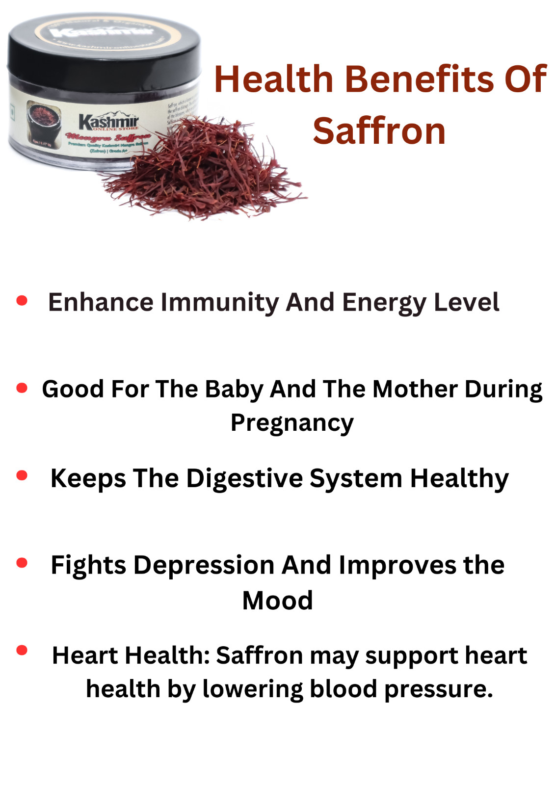 5g Pure Kashmiri Saffron Premium A+ Grade Kesar Threads by Kashmir Online Store
