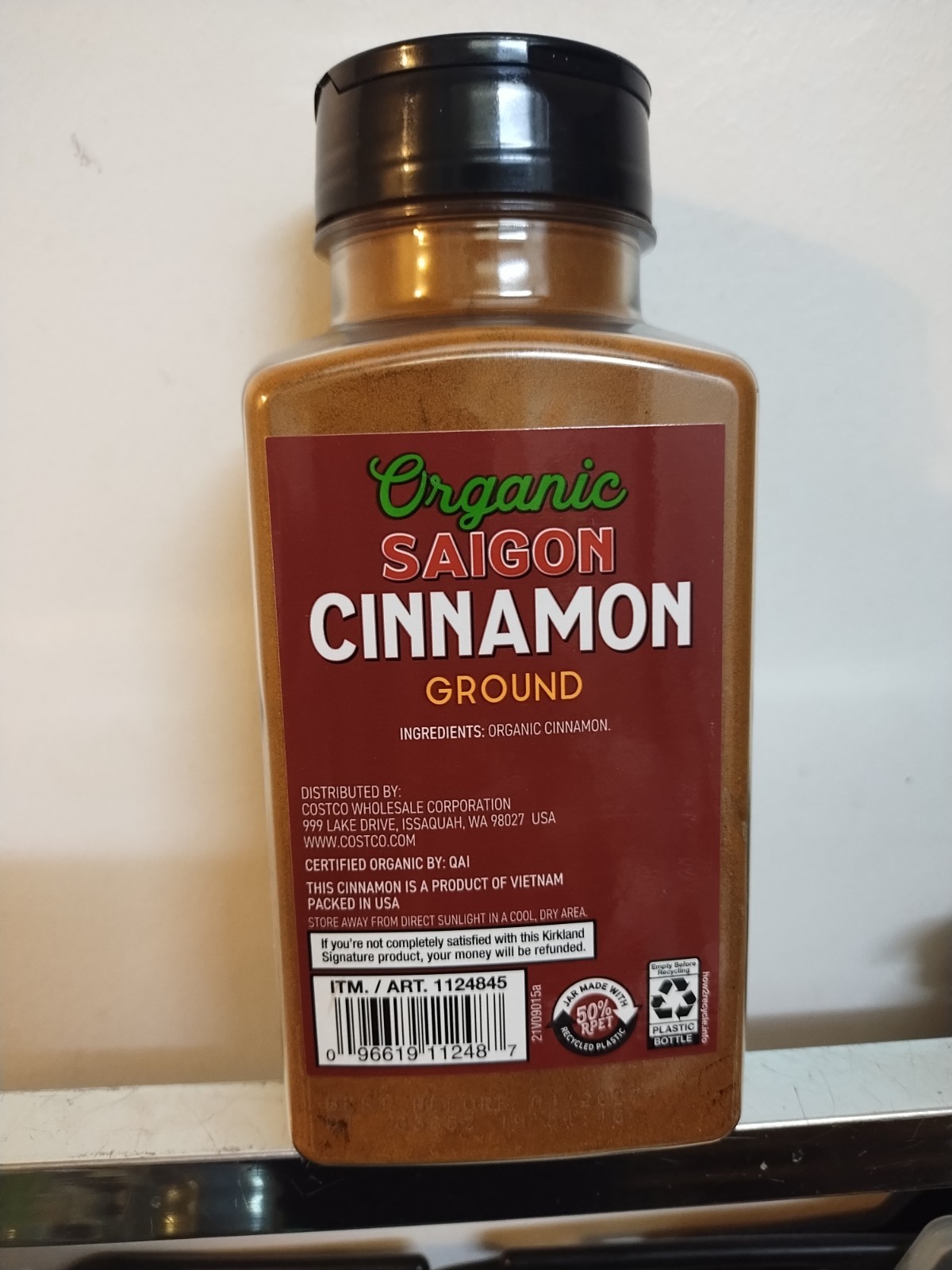 Kirkland Organic Ground Saigon Cinnamon 10.7oz Spice Powder Exp 01/2027