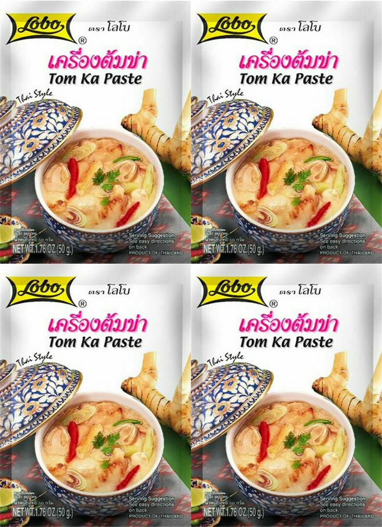 4x50g. Lobo Tom ka Paste Coconut Thai Authentic Food Thai Cooking Soup delicious