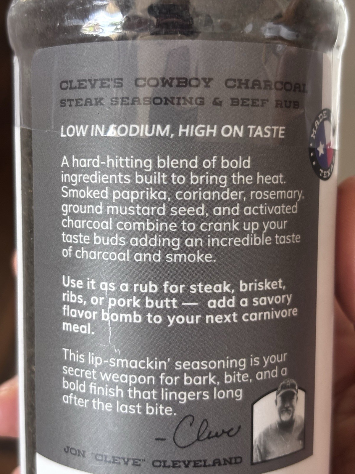 Cleve’s Cowboy Charcoal Low Sodium Steak Seasoning Smoke Kick, 10.0 oz