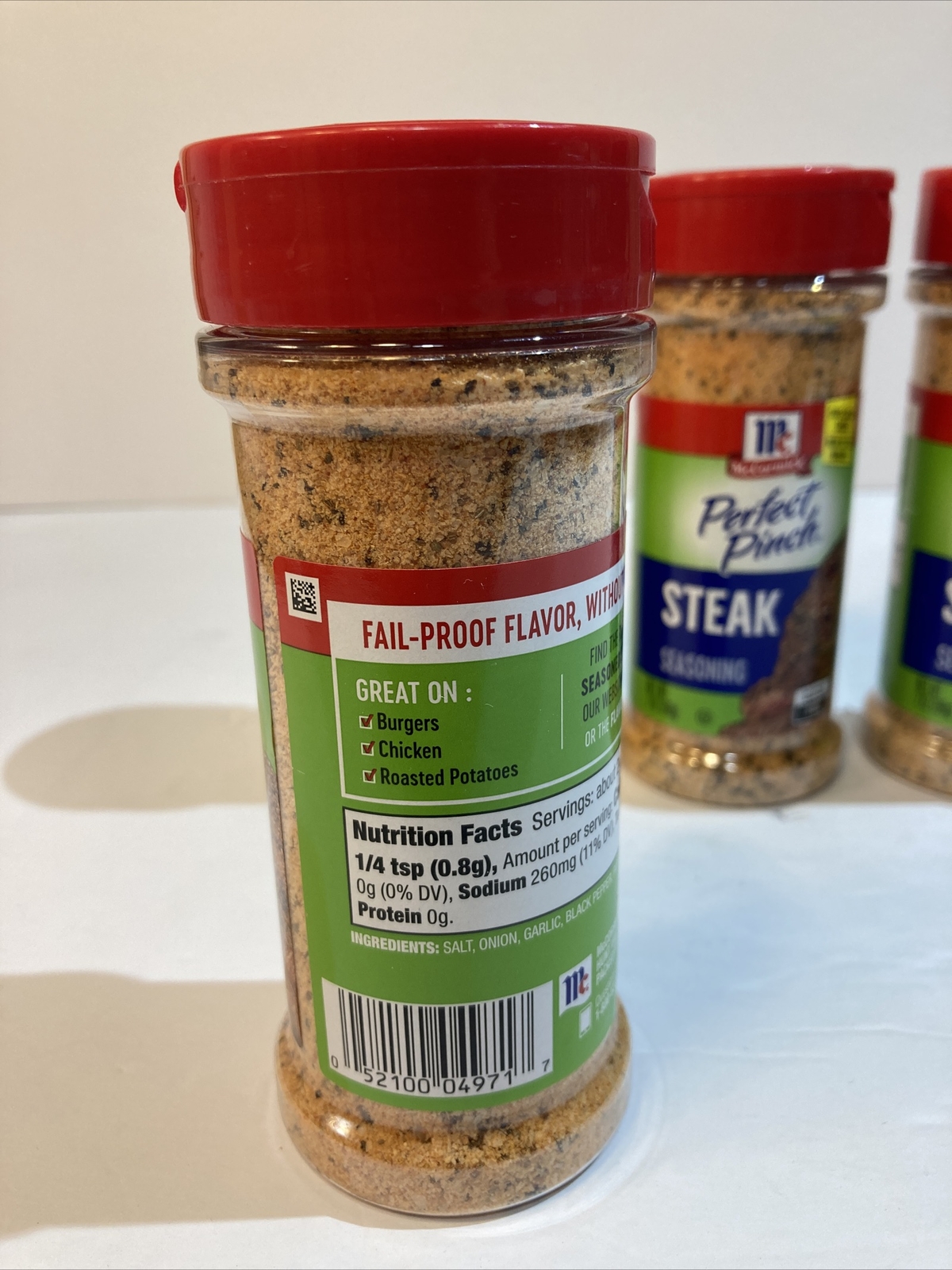 4 bottles McCormick Perfect Pinch Seasoning, STEAK 7 oz 03/15/2022