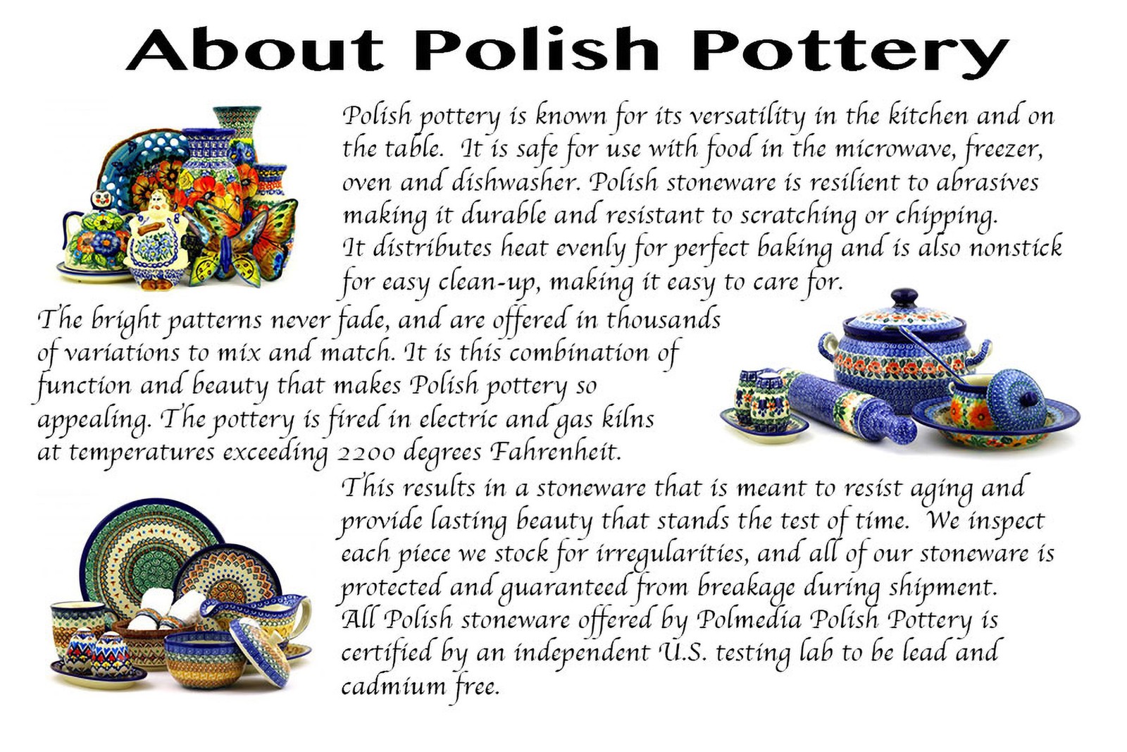 Polish Pottery Seasoning Set 9″ Tribal Treasures